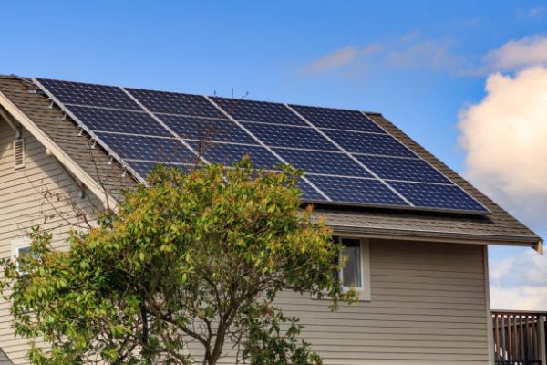 Solar Panels on Roof of Home